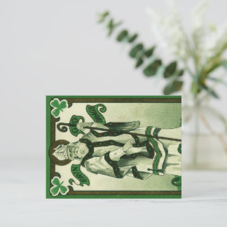 Cartão Postal Vintage - Erin Go Bragh - Saudações do Dia de São 