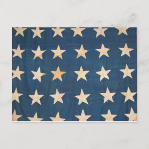 Cartão Postal Vintage Estados Unidos Flag Stars