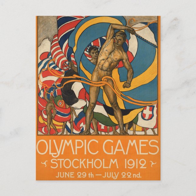 Cartão Postal Vintage Estocolmo Suecia - (Frente)