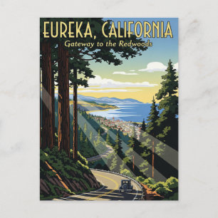 Cartão Postal Vintage Eureka California Viagem