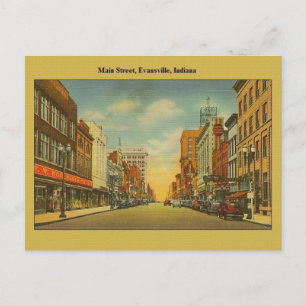 Cartão postal Vintage Evansville Indiana