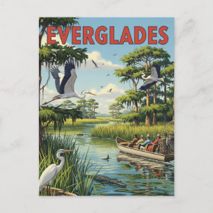 Cartão Postal Vintage Everglades National Park Florida Viagem