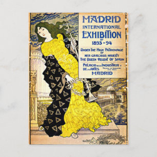 Cartão Postal Vintage: Exposição Internacional de Madrid, 1893