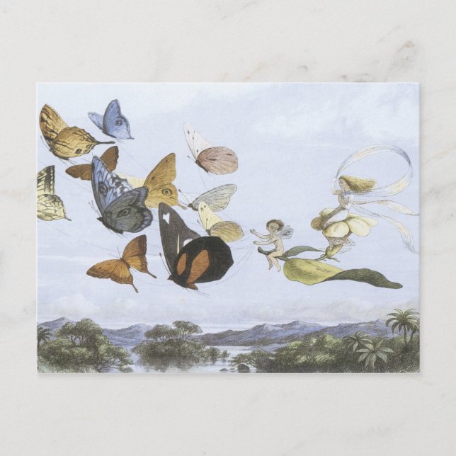 Cartão postal Vintage Faerie (Frente)