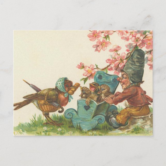 Cartão postal Vintage Faerie (Frente)