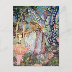 Cartão Postal Vintage Fairy Queen Postcard