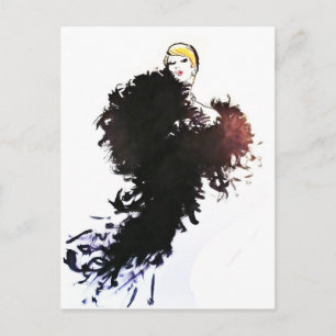 Cartão Postal Vintage Fashion