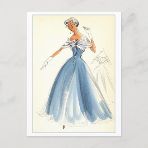 Cartão Postal Vintage Fashion Design para o palhaço noturno