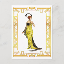 Cartão Postal Vintage Fashion no início dos anos 1900 Hollywood 