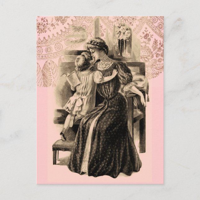 Cartão Postal Vintage Fashions 1900 (Frente)