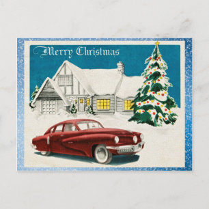 Cartão Postal Vintage Felry Christmas