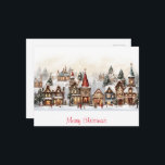 Cartão Postal Vintage Felry Christmas<br><div class="desc">Cartaz feliz de Natal para a sua família</div>