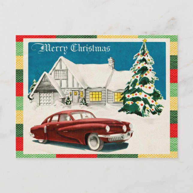 Cartão Postal Vintage Felry Christmas (Frente)