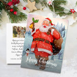 Cartão Postal Vintage Felry Christmas Papais noeis Custom Family<br><div class="desc">Celebre a temporada com este cartão postal de Natal com uma ilustração de Papais noeis antigos na frente e uma nota pessoal personalizada e sua foto na parte de trás. Exclua facilmente essas opções. Este cartão postal traz certamente um sorriso para amigos e familiares.</div>