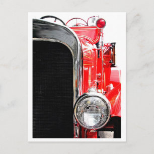 Cartão Postal Vintage Fire Truck