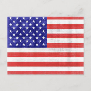 Cartão Postal Vintage Flag Estados Unidos postais