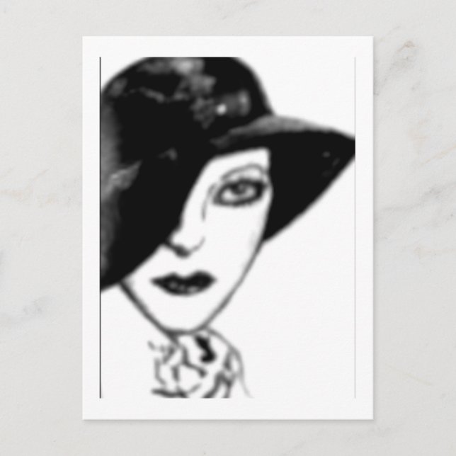 Cartão postal Vintage - Flapper (Frente)