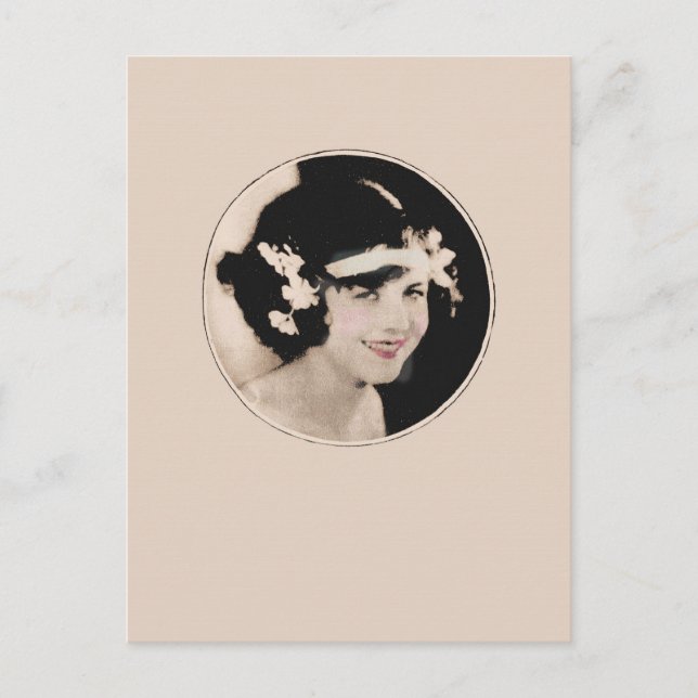 Cartão Postal Vintage Flapper (Frente)