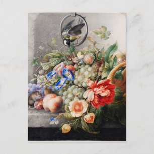 Cartão Postal Vintage Floral