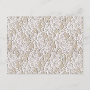 Cartão Postal Vintage Floral Lace