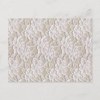 Cartão Postal Vintage Floral Lace