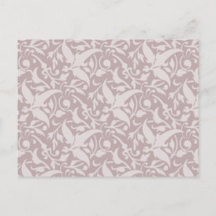 Cartão Postal Vintage Floral Pattern 1 - Faded Red