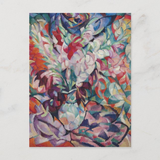 Cartão Postal Vintage Floral Patterno Gladiolus (Frente)