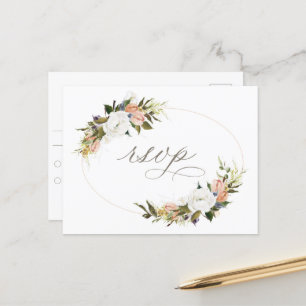 Cartão Postal Vintage Floral RSVP
