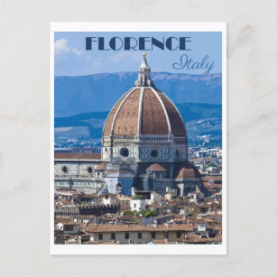 Cartão Postal Vintage Florence Itália Catedral Viagem