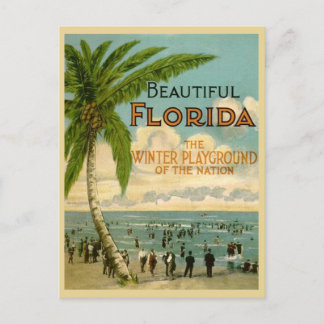 Cartão Postal Vintage Florida Beachgoers 1922