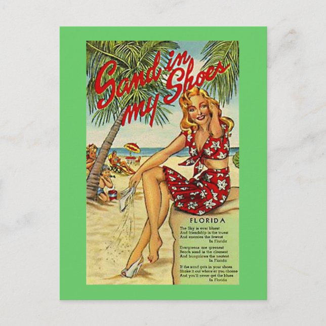 Cartão Postal Vintage Florida, EUA - (Frente)