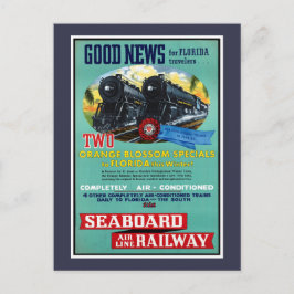 Cartão Postal Vintage Florida Trains