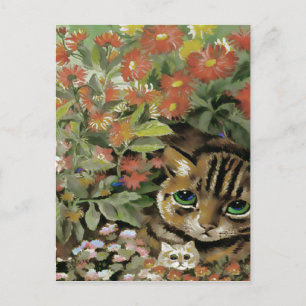 Cartão postal Vintage Flower Cats