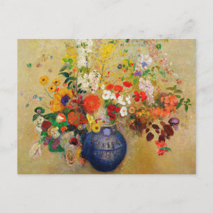 Cartão Postal Vintage Flower Painting