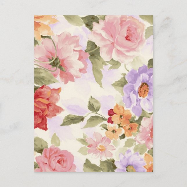Cartão Postal Vintage Flower Scenery (Frente)