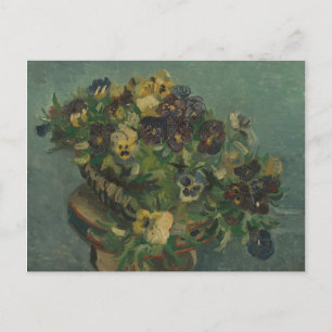 Cartão Postal Vintage Flowers Van Gogh Basket of Pansies
