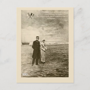 Cartão Postal Vintage foomontage Rei Albert, Rainha Elisabeth