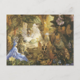 Cartão postal Vintage Forest Faerie