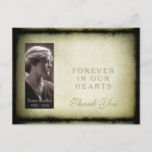 Cartão Postal Vintage Frame Sympathy Obrigado Cartão-Postal