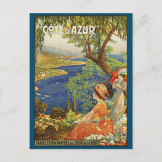 Cartão Postal Vintage - França Riviera Cote d'Azur