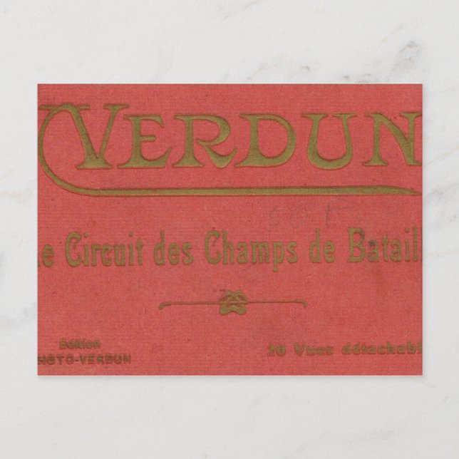 Cartão Postal Vintage France, Primeira Guerra    Mundial, Verdun (Frente)