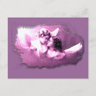 Cartão Postal Vintage French Angels Designs