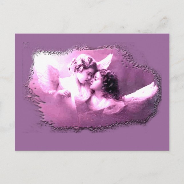 Cartão Postal Vintage French Angels Designs (Frente)
