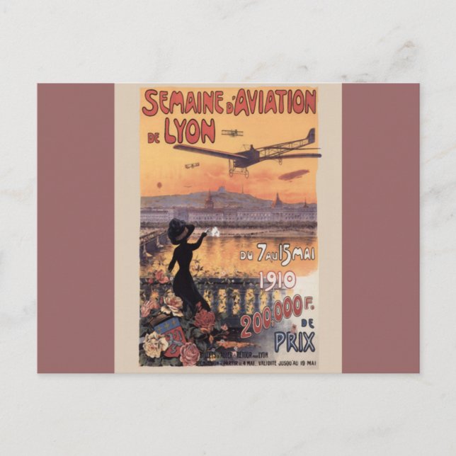 Cartão Postal Vintage French Aviation (Frente)