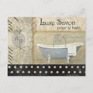 Cartão Postal Vintage French Bath