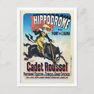 Cartão Postal Vintage French Chéret Paris hippodrome e