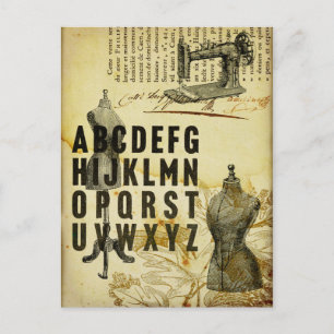 Cartão postal Vintage French Dress form Sewing