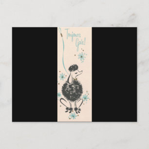 Cartão Postal Vintage French Poodle
