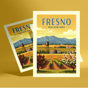 Cartão Postal Vintage Fresno