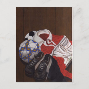 Cartão Postal Vintage Futebol Soccer Painting